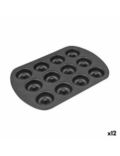 Stampo da Forno Quttin Ciambelle Acciaio al carbonio Nero 26,5 x 18 x 2 cm (12 Unità) da Quttin, Stampi per torte e pan di sp...