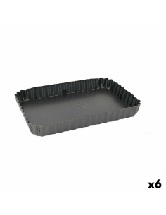 Stampo Removibile Quttin Nero Acciaio al carbonio 31,5 x 21,5 x 3,5 cm (6 Unità) da Quttin, Stampi per torte e pan di spagna ...