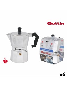 Cafeteira Italiana Quttin 9 Copos Alumínio Aço 450 ml (6 Unidades) | Tienda24 Tienda24.eu