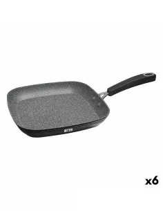 Sartén Asadora 3 Claveles Aluminio fundido 28 x 28 cm Negro | Tienda24 Tienda24.eu