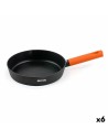 Poêle Quttin Gastro Noir Orange 47 x 29,5 x 5,8 cm (6 Unités) | Tienda24 Tienda24.eu