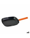 Poêle à Grilller Quttin Gastro Noir Orange 47 x 29,7 x 4 cm (6 Unités) | Tienda24 Tienda24.eu