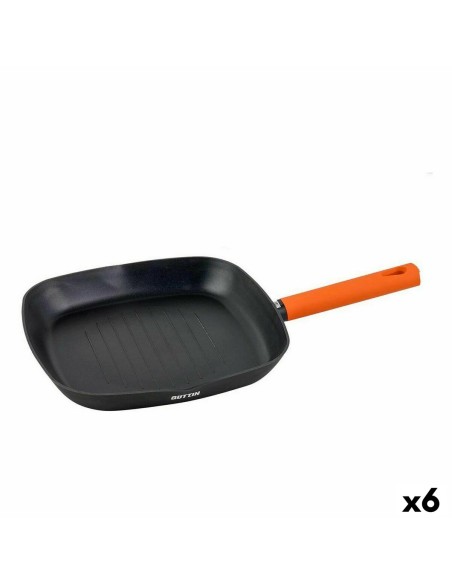 Poêle à Grilller Quttin Gastro Noir Orange 47 x 29,7 x 4 cm (6 Unités) | Tienda24 Tienda24.eu