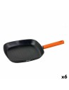 Sartén Asadora Quttin Gastro Negro Naranja 47 x 29,7 x 4 cm (6 Unidades) | Tienda24 Tienda24.eu