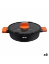 Casserole avec Couvercle en Verre Quttin Gastro Noir Orange 36,5 x 27 x 8,5 cm (6 Unités) | Tienda24 Tienda24.eu