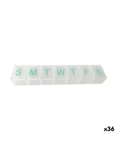 Weekly Pill Holder 22,8 x 4,8 x 2,5 cm (36 Units) by BigBuy Home, Memory Aids - Ref: S2230647, Price: €20.70, Discount: %