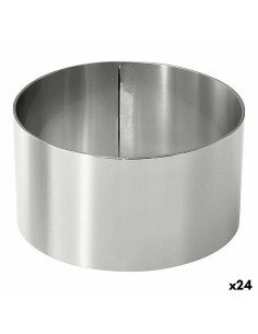 Stampo per placcatura Acciaio inossidabile Argentato 10 cm 0,8 mm (24 Unità) (10 x 4,5 cm) da BigBuy Home, Stampi per torte e...