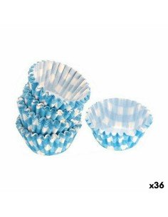 Ensemble de moules à pâtisserie Jetable Bleu (36 Unités) (50 pcs) | Tienda24 Tienda24.eu