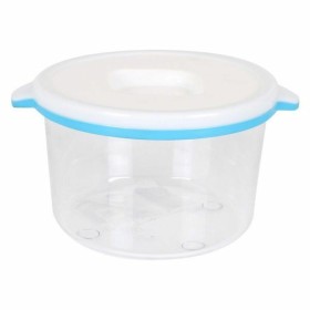 Round Lunch Box with Lid White & blue 250 ml