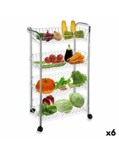 Carrello per Verdure Confortime 4 Mensole Metallo 51 x 27 x 84 cm (6 Unità) da Confortime, Ripiani e supporti - Ref: S2230990...