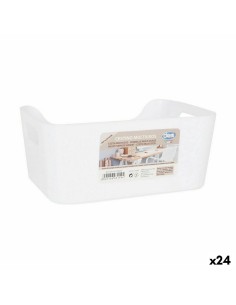 Cesta Multiusos Confortime Blanco 24 x 16,5 x 10 cm (24 Unidades) de Confortime, Cajas y arcones de almacenaje - Ref: S223103...