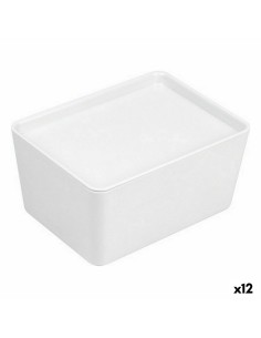 Boîte de rangement avec couvercle Anthracite Plastique 8,5 L 24 x 16 x 37 cm (12 Unités) | Tienda24 Tienda24.eu