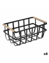 Multi-purpose basket Confortime Black 36 x 22 x 15,5 cm (6 Units) | Tienda24 Tienda24.eu