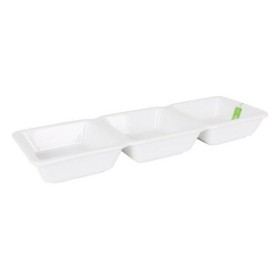 Tray with Compartments Yummy Aperitif Porcelain (29,3 x 9,5 x