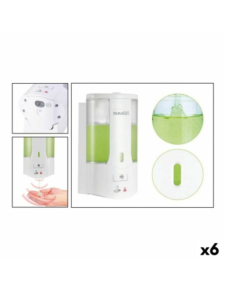 Seifenspender Basic Home Elektrisch An der Wand montiert 400 ml (6 Stück) | Tienda24 Tienda24.eu