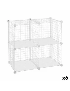 Estantes Confortime Branco Rede 4 compartimentos 35 x 35 cm (6 Unidades) de Confortime, Prateleiras e armazenamento - Ref: S2...