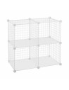 Estantería Confortime Blanco Rejilla 4 compartimentos 35 x 35 cm (6 Unidades) | Tienda24 Tienda24.eu