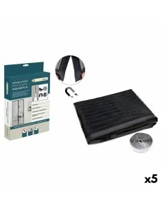 Cortina Mosquitera Schellenberg Puertas Magnético 90 x 210 cm Antracita Fibra de Vidrio | Tienda24 Tienda24.eu