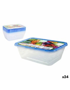 Lunch box Quttin Blue 14 x 14 x 5,5 cm (12 Units) | Tienda24 Tienda24.eu