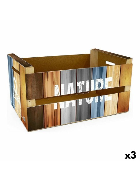 Storage Box Confortime Nature (3 Units) (44 x 24,5 x 23 cm) | Tienda24 Tienda24.eu