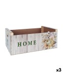 Caixa de Armazenagem Confortime Sweet Home Multicolor Madeira Bloemen 58 x 39 x 21 cm (3 Unidades) | Tienda24 Tienda24.eu