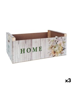 Scatola portaoggetti Confortime Sweet Home Multicolore Legno Fiori 58 x 39 x 21 cm (3 Unità) da Confortime, Scatole e cassapa...