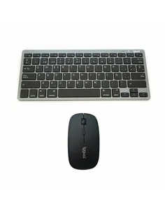 Keyboard and Wireless Mouse Subblim SUBKBW-CEKE10 Spanish Qwerty Silver | Tienda24 Tienda24.eu