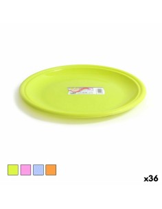 Plato Llano Luminarc Diwali Gris Vidrio Vidrio templado (Ø 27 cm) (24 Unidades) | Tienda24 Tienda24.eu