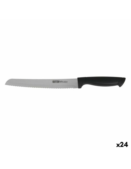 Cuchillo para Pan Quttin Black Negro Plateado 24 Unidades 20 cm | Tienda24 Tienda24.eu