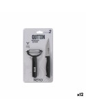 Set de Cocina Quttin Nero Negro 2 Piezas (12 Unidades) | Tienda24 Tienda24.eu