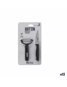 Set da Cucina Quttin Nero Nero 2 Pezzi (12 Unità) da Quttin, Set di coltelli da cucina - Ref: S2232089, Precio: 25,87 €, Desc...