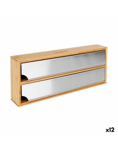 Caja Multiusos Versa Grande 7,7 x 5,1 x 30,5 cm Acacia Bambú | Tienda24 Tienda24.eu