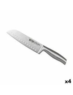 Couteau Santoku Quid Professional Inox Chef Black Noir Métal (Pack 6x) | Tienda24 Tienda24.eu