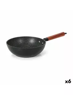 Frigideira Wok Quttin Gastro Preto Laranja 47 x 29 x 8 cm (6 Unidades) | Tienda24 Tienda24.eu