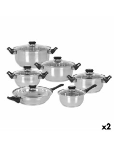 Set de Sartenes San Ignacio Rojo 3 Piezas Aluminio | Tienda24 Tienda24.eu