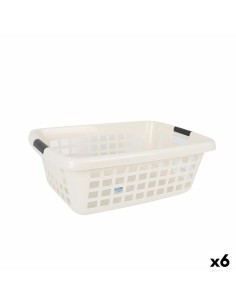 Cesto para la Ropa Sucia Con asas Blanco 50 L (6 Unidades) | Tienda24 Tienda24.eu