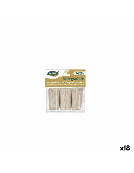 Tooth Picks Algon Wood 600 Pieces (18 Units) | Tienda24 Tienda24.eu