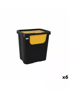 Caixote de Lixo para Reciclagem Tontarelli Moda double Amarelo (6 Unidades) 24 L de Tontarelli, Caixas de reciclagem em casa ...