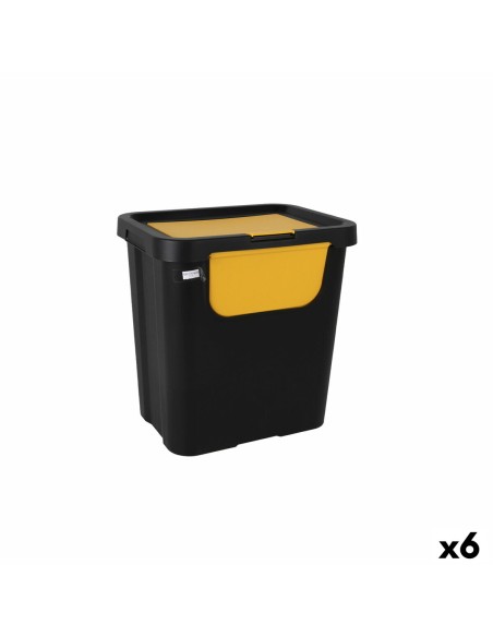 Cubo de Basura para Reciclaje Tontarelli Moda double Amarillo (6 Unidades) 24 L | Tienda24 Tienda24.eu