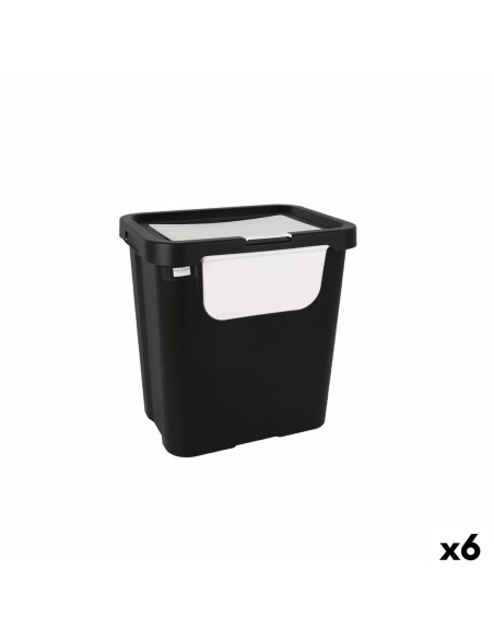 Cubo de Basura para Reciclaje Tontarelli Moda double Blanco (6 Unidades) 24 L | Tienda24 Tienda24.eu