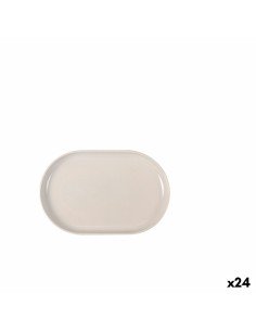 Vassoio per aperitivi La Mediterránea Ivory Ovale 20 x 13 x 2 cm (24 Unità) da La Mediterránea, Piatti e teglie - Ref: S22339...