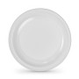 Set de platos reutilizables Algon Redondo Blanco 22 x 22 x 1,5