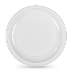 Set of reusable plates Algon Circular White 28 cm Plastic 12