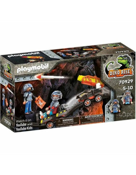 Playset Playmobil Dino Rise Dino Mine Rocket Trolley 70929 | Tienda24 Tienda24.eu