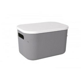 Storage boxes Lova Grey Plastic With lid 26,9 x 18,7 x 16,2 cm