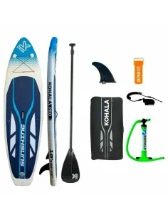 Inflatable Paddle Surf Board with Accessories Kohala Sunshine White (305 x 81 x 12 cm) by BigBuy Fun, Inflatable Boards - Ref...