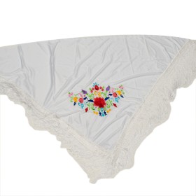 Shawl PGNBLNC White 140 cm by BigBuy Fashion, Scarves, stoles and shawls - Ref: S0364769, Price: 10,39 €, Discount: %