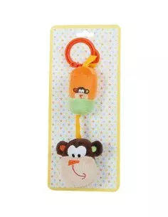 Rattle Cuddly Toy 2 Units Monkey 18 cm | Tienda24 Tienda24.eu