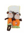 Rattle Cuddly Toy 2 Units Monkey 18 cm | Tienda24 Tienda24.eu