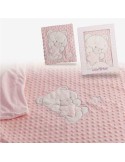 Baby blanket Bear Pink Embroidery Double | Tienda24 Tienda24.eu